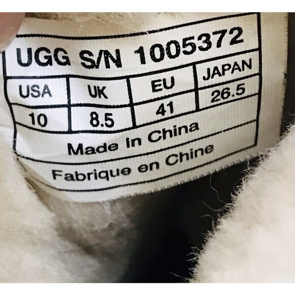 UGG Australia Oil Washed Sherpa Lined Leather Boots Women's 10 Waterproof Winter - Picture 10 of 13